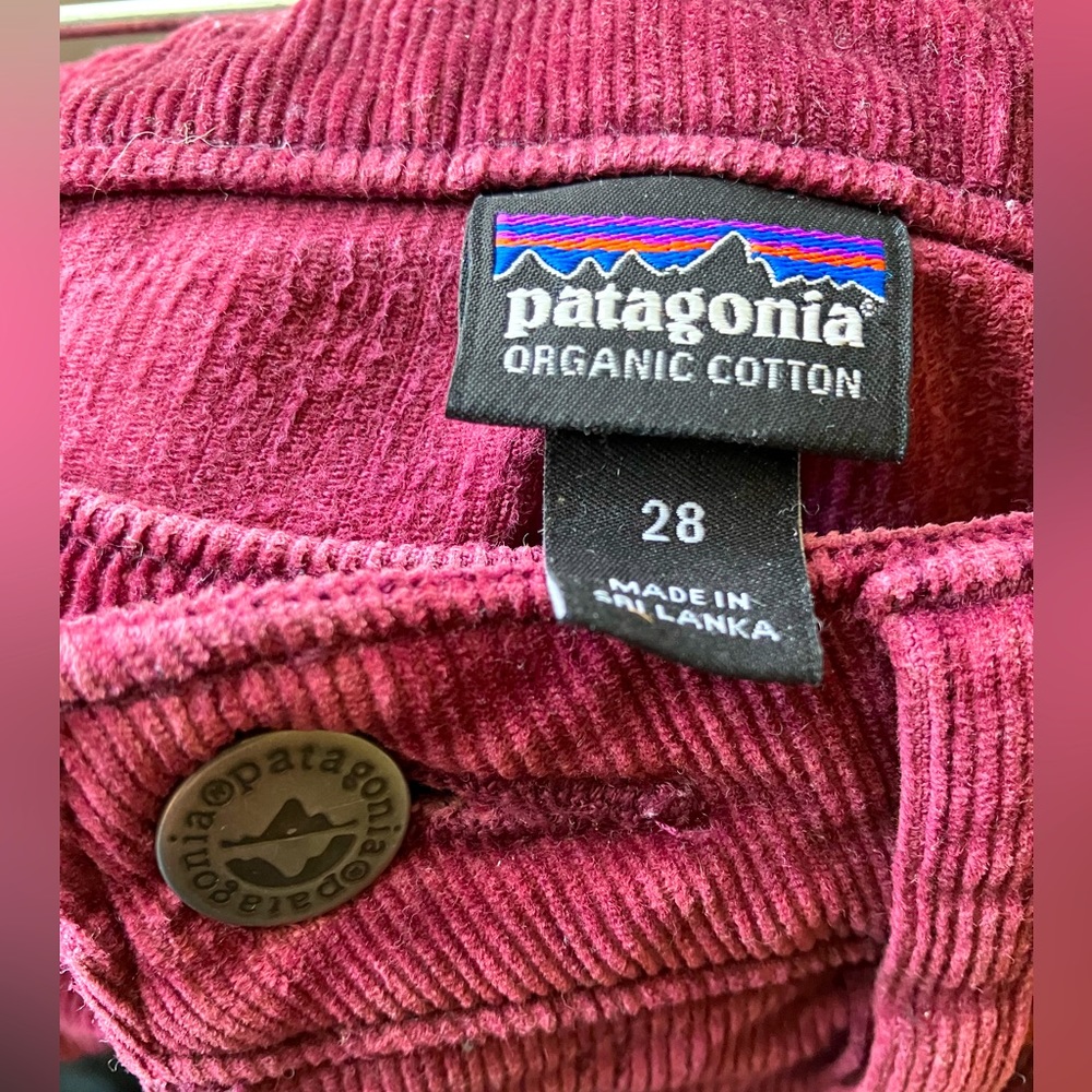 Patagonia merlot cord pants size 28